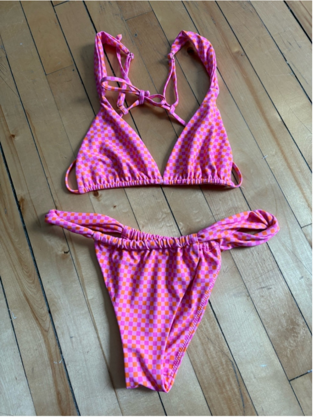 Kulani Kinis Pink Printed Bikini Set – Top Size L / Bottom Size M